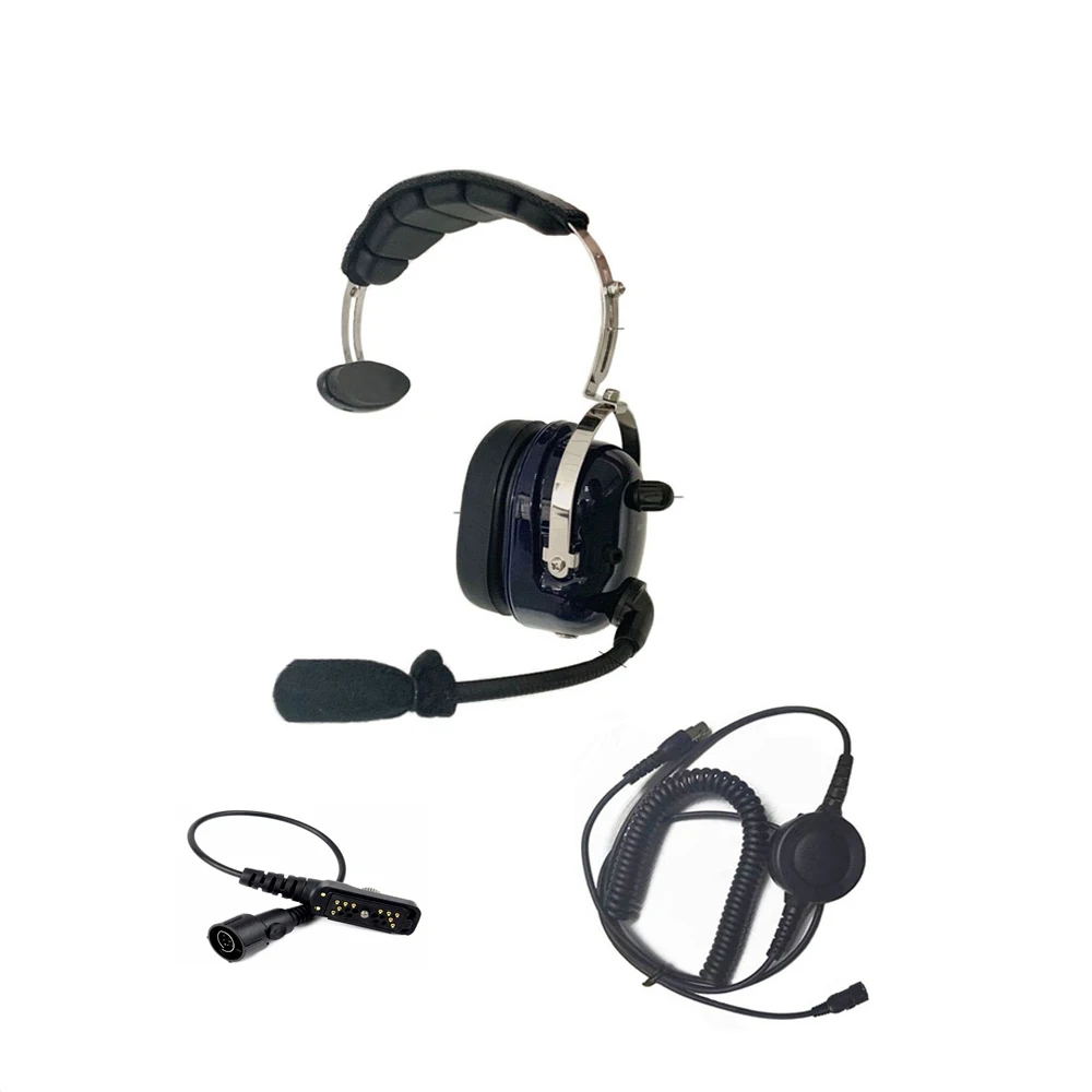 Enlarge NEW Single-Sided Two Way Radio Noise Cancelling Headset For Hytera PD780 PD785