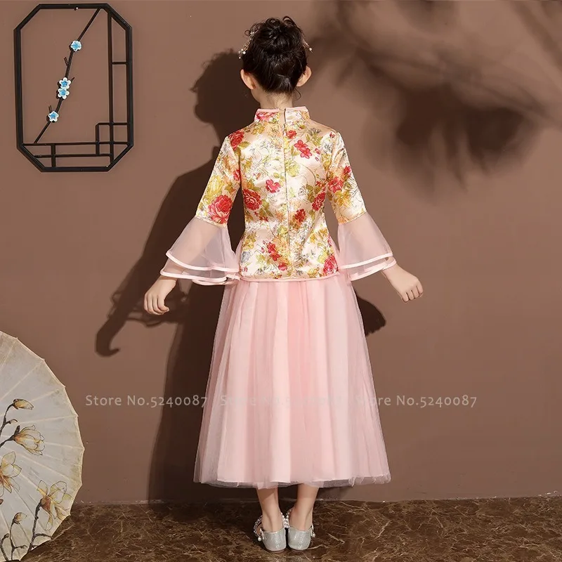 Традиционное китайское Ципао для девочек костюм ханьфу Тан сказочное платье