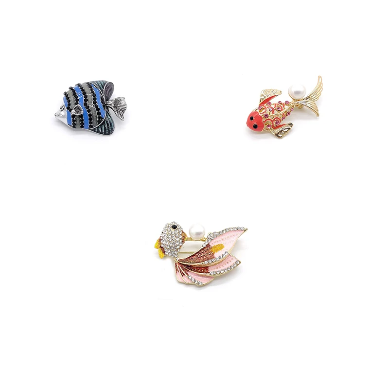 PD Ювелирная брошь в виде Тропические рыбы Карп форма золотой рыбки все матч для