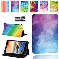 watercolor series pattern case for lenovo tab 7 8 10 thinkpad drop resistance tablet stand cover case stylus