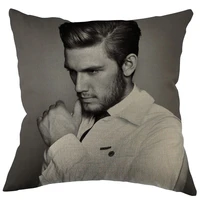 alex pettyfer pillow covers cases cotton linen zippered square decorative pillowcase outdoor office home cushion one sides