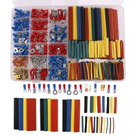 678 pcs heat shrink tube sleeving set car electrical wire terminals insulated crimp connectors spade set kit with plastic box