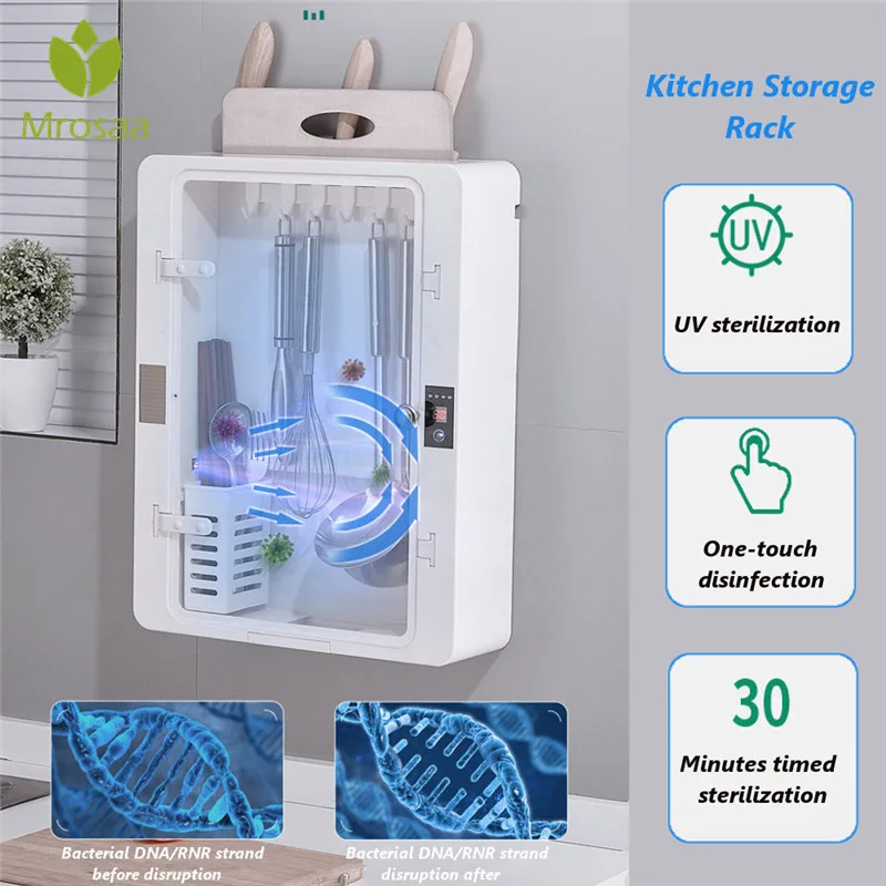 

Держатель для ножей с УФ-дезинфекцией, стеллаж для хранения, настенная разделочная доска, сушилка, кухонная посуда, кухонная посуда, шкаф дл...