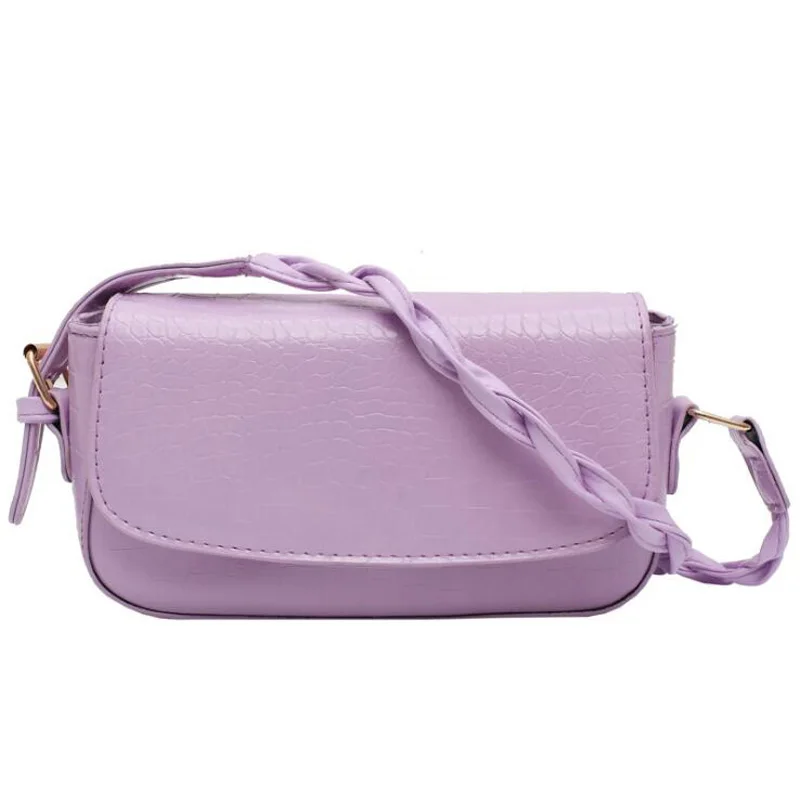 

Weave Strap Shoulder Bags for Women Alligator Pattern PU Leather Messenger Crossbody Bags Fashion Female Purses and Handbags