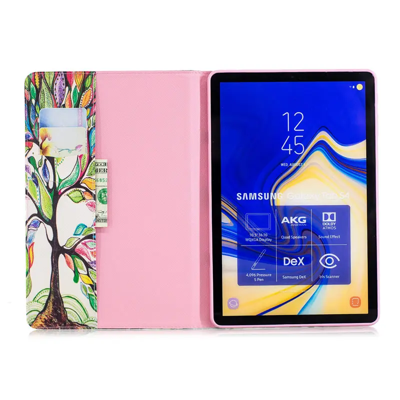 3D картина PU кожаный чехол для samsung Tab S4 10,5 дюймов SM-T830 T835 подставка для Tab S4 10,5 дюймов чехол для планшета+ пленка+ ручка
