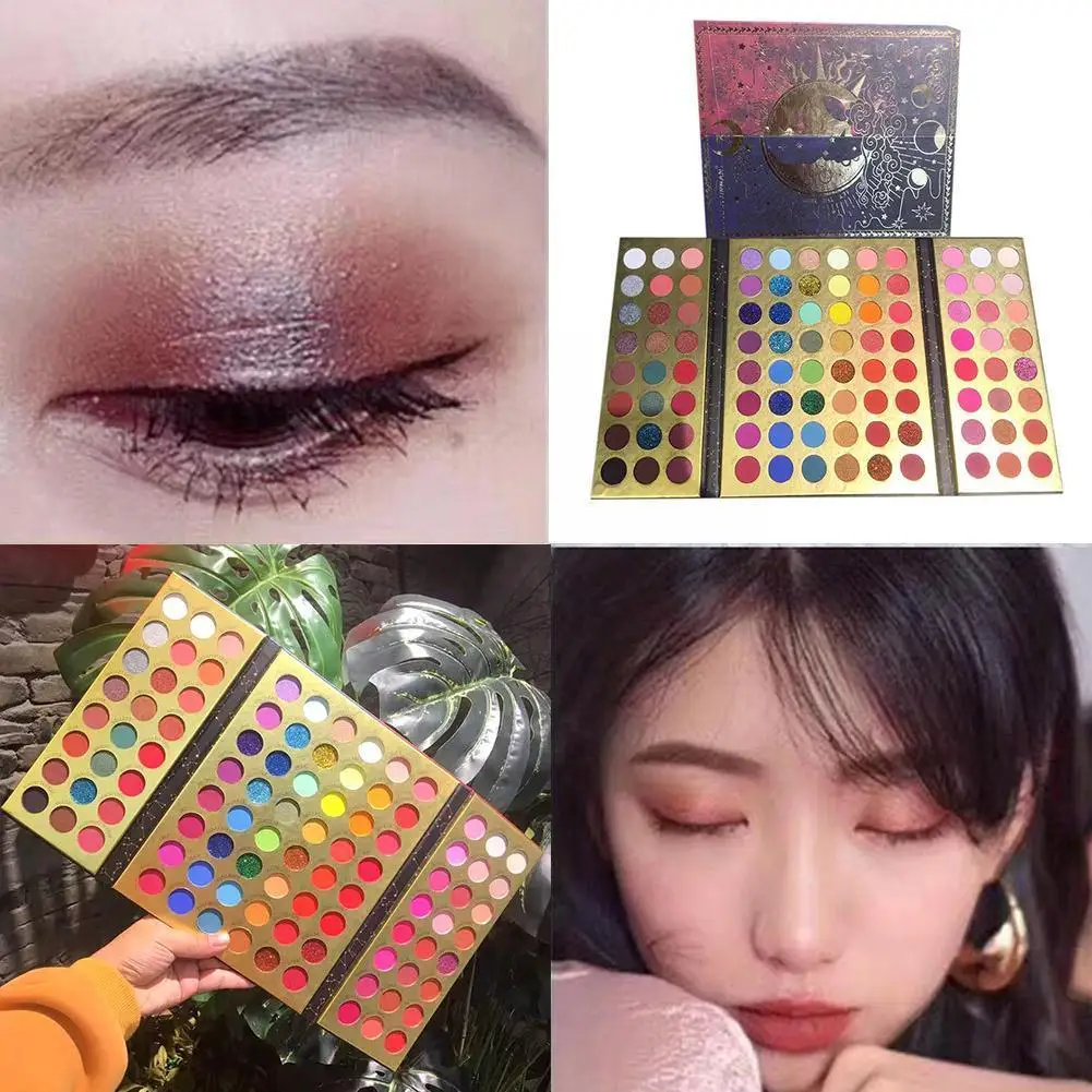 96 Цветов Магическая Книга Теней для Век Матовые Блестящие Неоновые Палетки для Макияжа Глаз Пигменты Теней Пудра Инструменты Палетка.