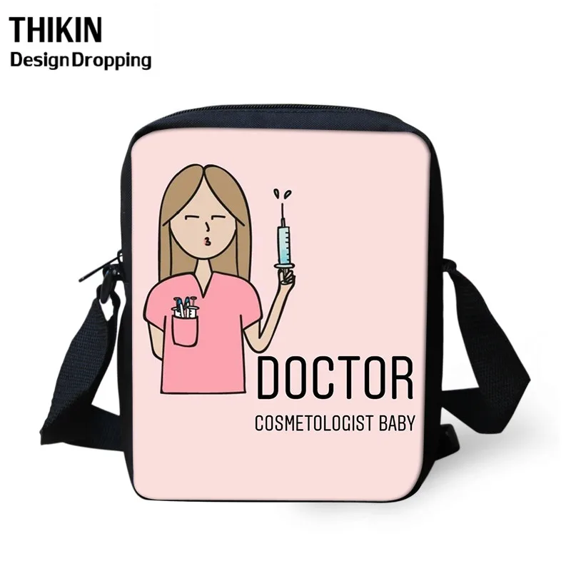 Школьные сумки мессенджеры THIKIN для медсестер розового цвета миниатюрные детей