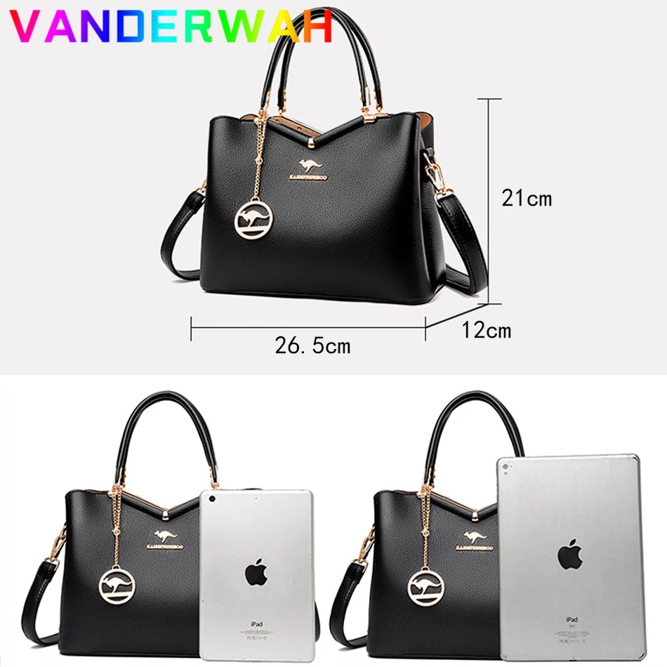 Элегантные женские сумки высококачественные кожаные Наплечные через плечо для