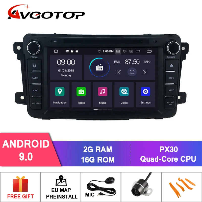 2GB 16GB RD7660 AVGOTOP 2+ 16 ГБ/4+ 64 ГБ Android 9 Bluetooth gps автомобильный проигрыватель мультимедиа для MAZDA CX9 2009 - Цвет: 2GB 16GB RD7660