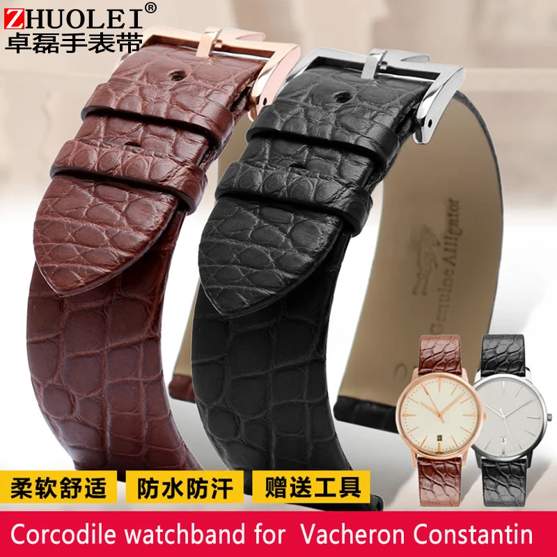 Ремешок из крокодиловой кожи для часов VC тонкий браслет кленового листа наручных