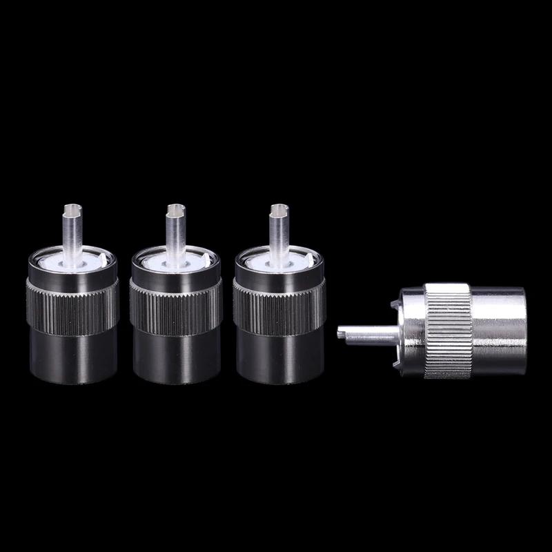 

10Pcs Connector UHF Male PL259 Plug with 5Pcs PL-259 UHF Female to UHF Female Coax Cable Adapter