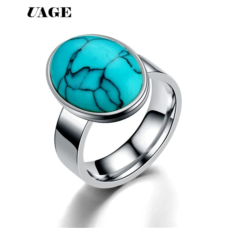 UAGE New Jewelry Vintage Antique Silver Color Gold Turquoises Ring for Men Tibet Women Finger | Украшения и аксессуары