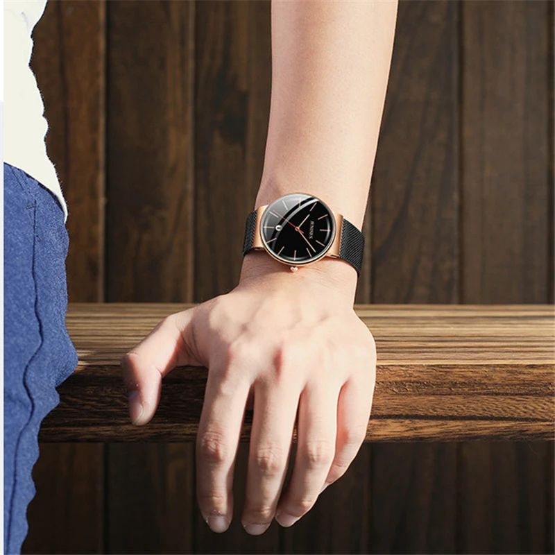 Часы мужские ультратонкие из стальной сетки |