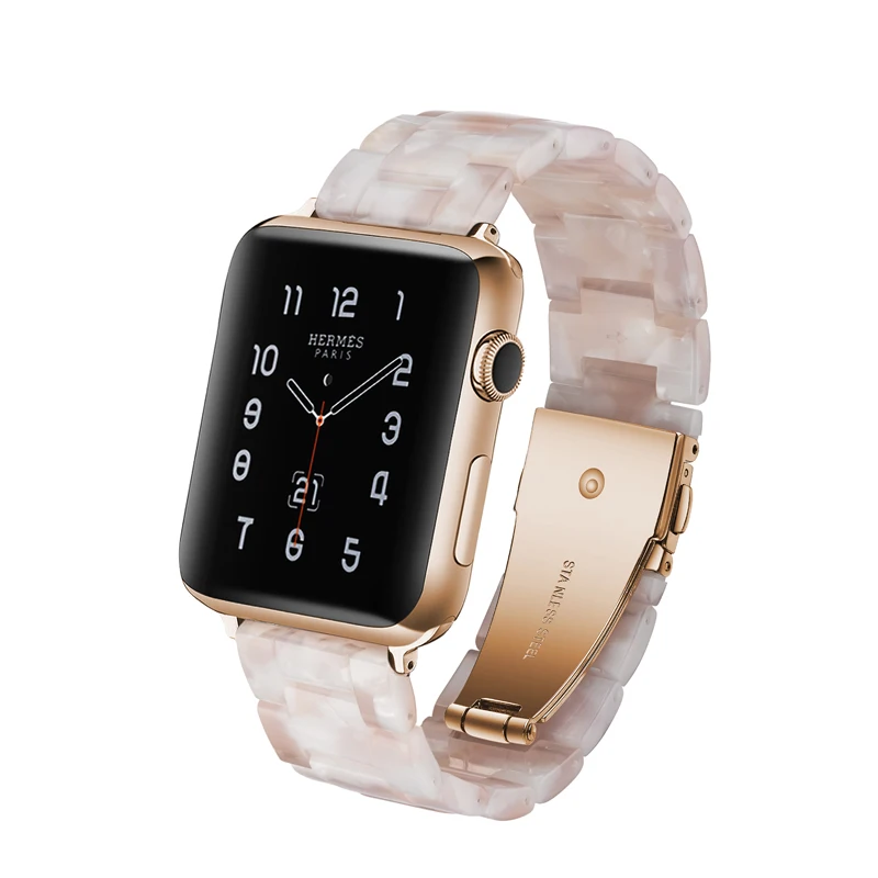 Ремешок полимерный для iwatch Series 6 5 40 мм 44 браслет с розовыми цветами наручных часов