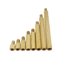 10 шт.лот M2 латунная круглая накладка с внутренней резьбой, Проставка с резьбой, односторонняя материнская плата, печатная плата, стойка M2 * 3-30 мм