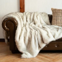 battilo luxury home decorative fox faux fur bed sofa throw blanket gift for family thicken fur blanket 3 8kg