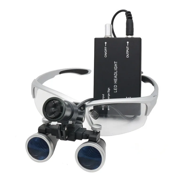 

High Quality 2.5/3.5X420mm Surgery Surgical Medical Operation Dental Loupes Binocular Magnifier 5WLED Focus Headlight Headlamp