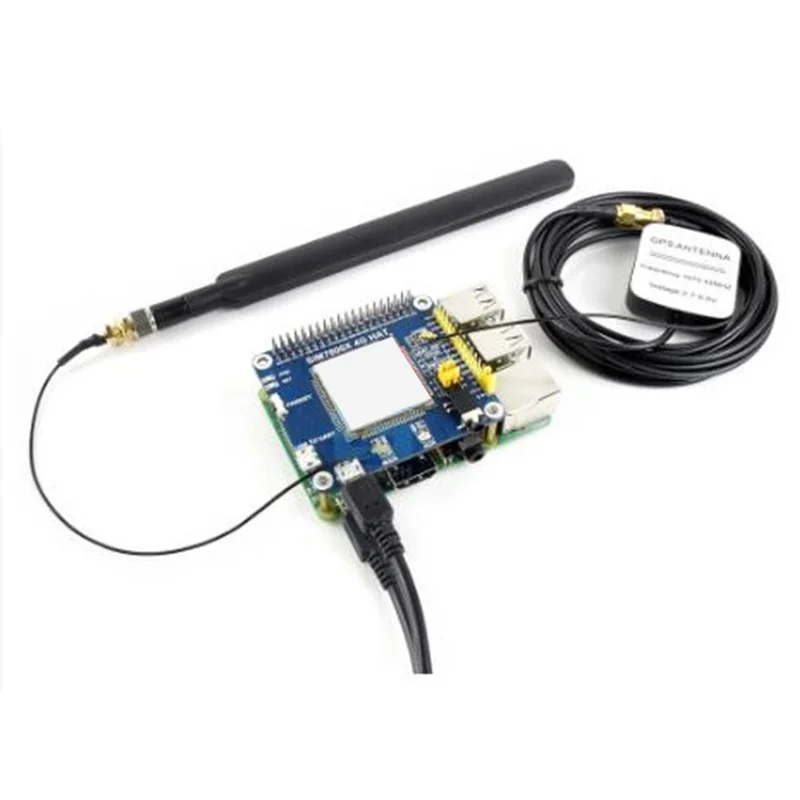 

SIM7600G-H 4G HAT 4G / 3G / 2G / GSM / GPRS / GNSS HAT for Raspberry Pi, 4G Expansion Board,4G Module,LTE CAT4 SIM7600