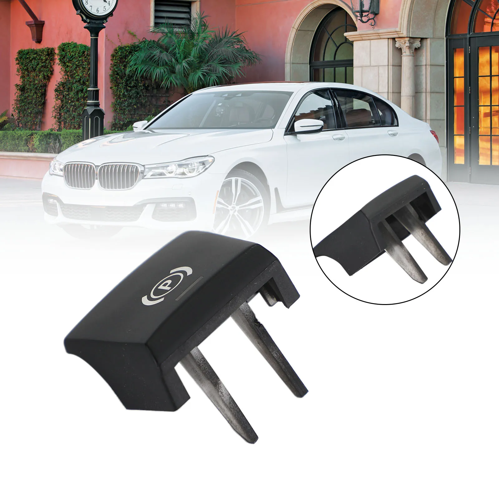 

Крышка переключателя стояночного тормоза Areyourshop P, кнопка, ручной тормоз для BMW 5 7 F07 F10 F11 2009-2017 61312822518, автозапчасти