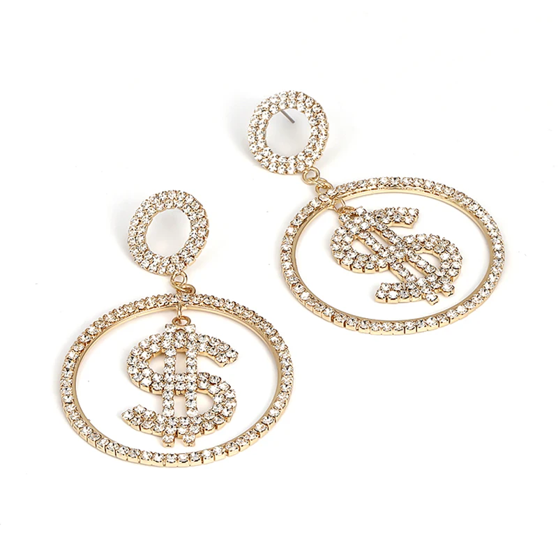 Женские серьги-подвески с блестящими кристаллами AENSOA | Украшения и аксессуары