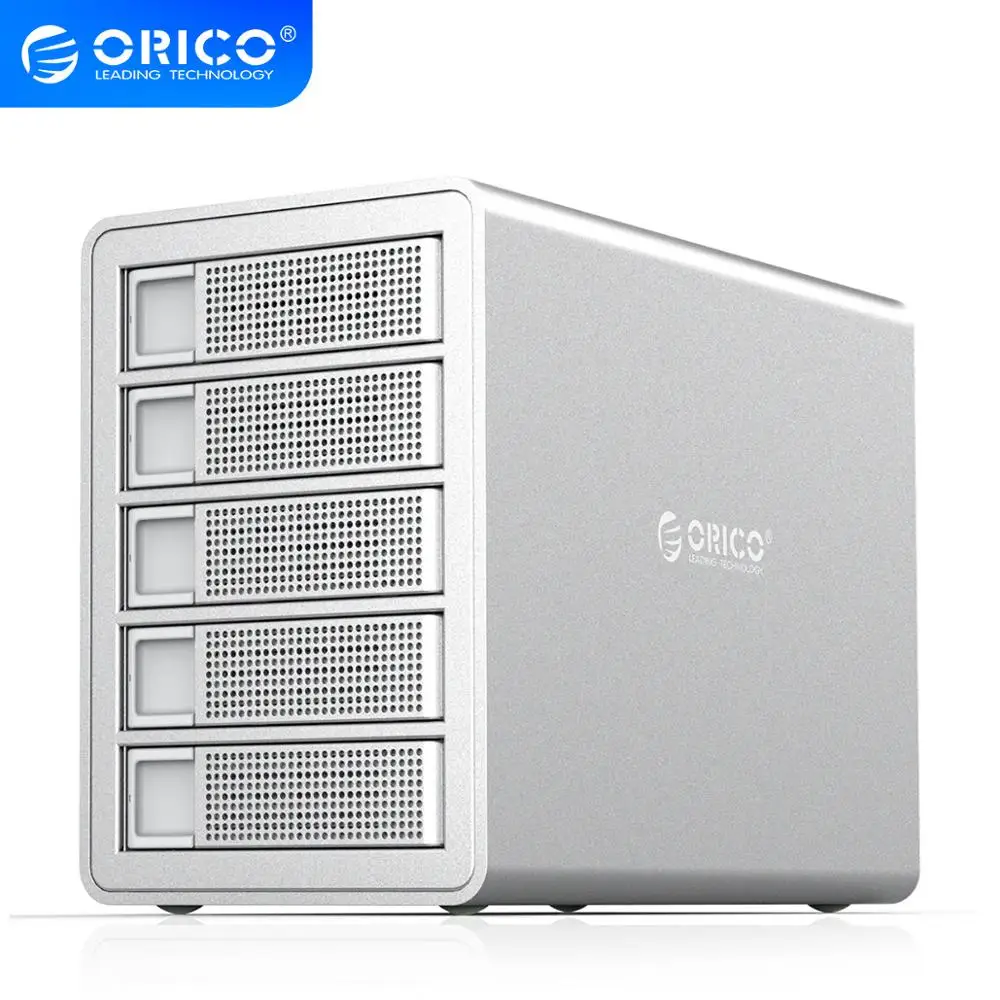 Док станция ORICO Multi Bay для жестких дисков предприятия алюминиевый 3 5 дюйма 32/64/80 ТБ