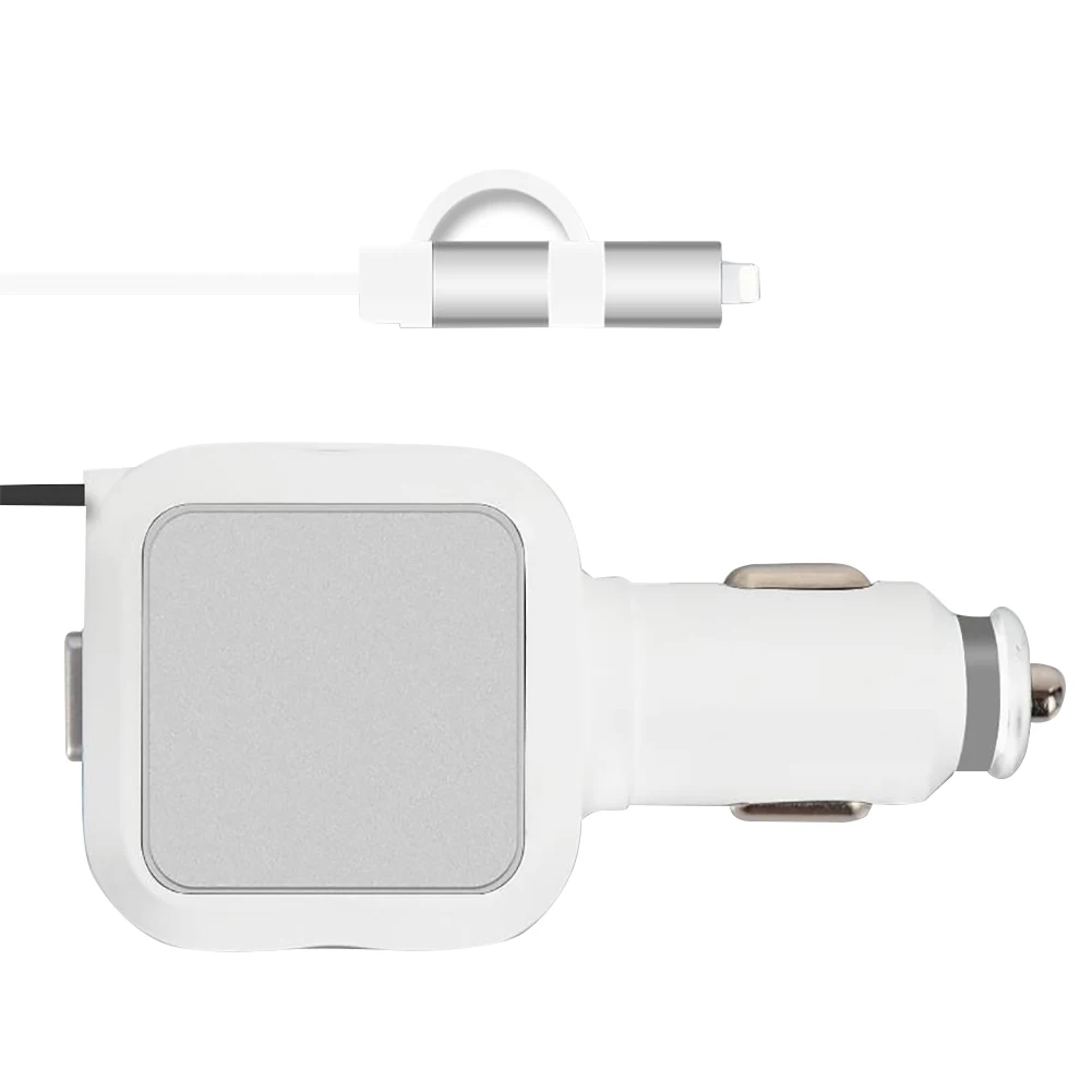 2 USB порта практичное автомобильное зарядное устройство Hands Free Нескользящие