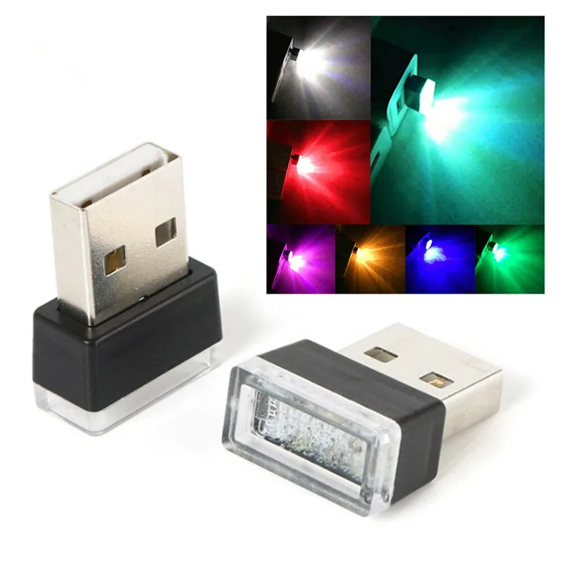 Мини USB атмосферная лампа Красочный светодиодный ночник декоративный светильник