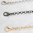 120 см карабин на пуговицах с цепочкой Сумочка металлическая цепочка для сумки Для женщин плечевой ремень для сумки заменяют через плечо цепи, дамская сумочка, Женская сумочка, аксессуары