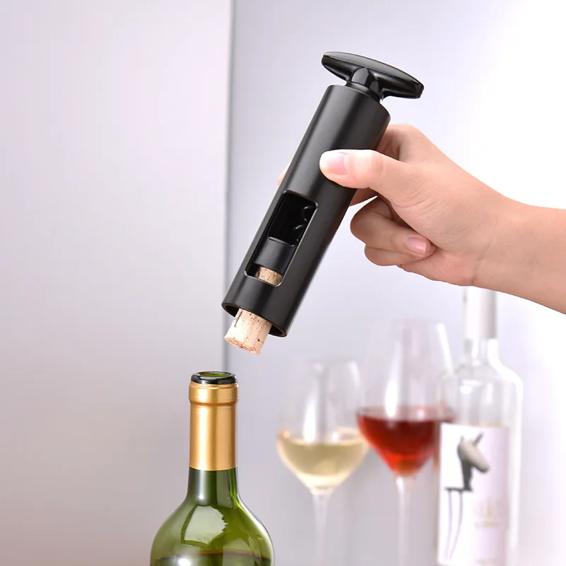 

1PC Manual Bottle Opener Wine Corkscrew Red Wine Foil Cutter Universal Streamlined Handle Bar Home Kitchen Drinkware Accessories