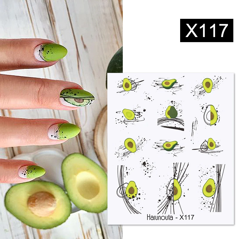 

Fruit Transfer Nail Stickers Charms Summer Water Sticker For Nails Sliders Character Image Tattoo Decal Decoration
