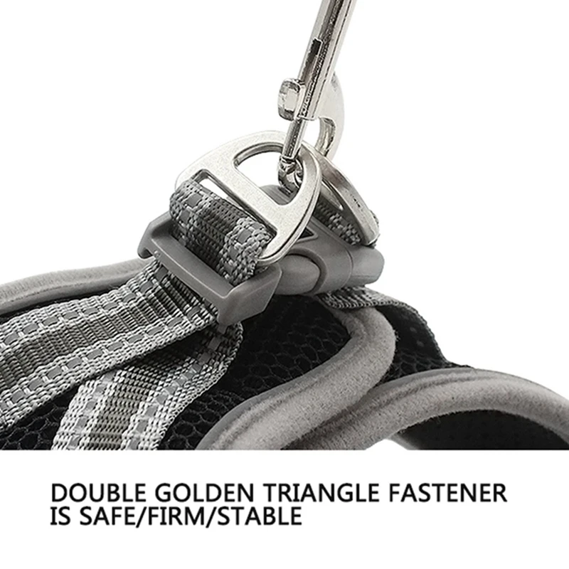 

Reflective Pet Cat Vest Puppy Dog Accessories Leash And Collar Set Dog Chain Cat Accessories Breathable Mesh Dog Harness Vest