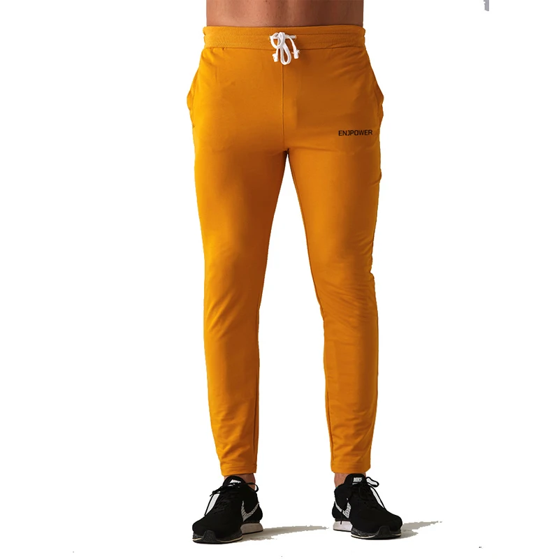 2019 Модные мужские повседневные узкие брюки базовая Спортивная одежда для
