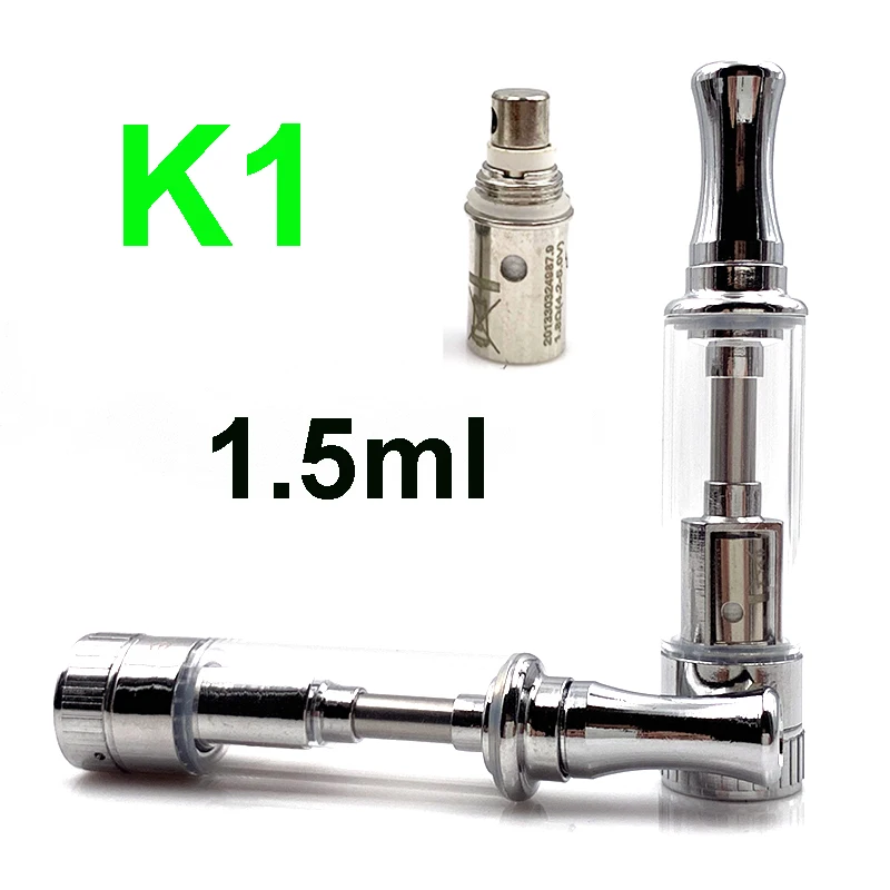 

RunVape K1 Atomizer BDC BVC Coil 1.5ml Glassomizer Compliant Vape Tank for Evod Ego 510 Thread Battery