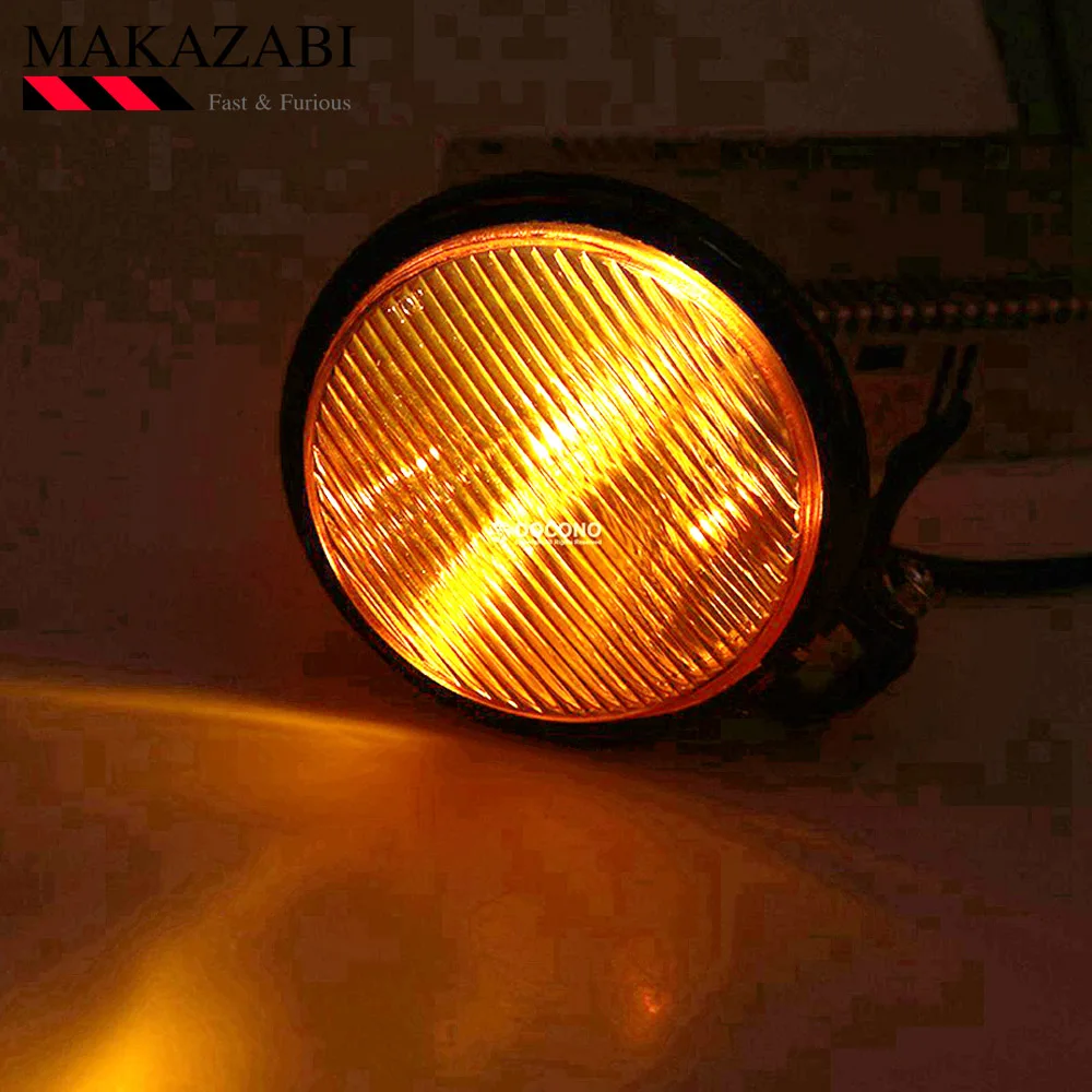 Фара мотоциклетная алюминиевая в стиле ретро 5 дюймов 12 В черная лампа с