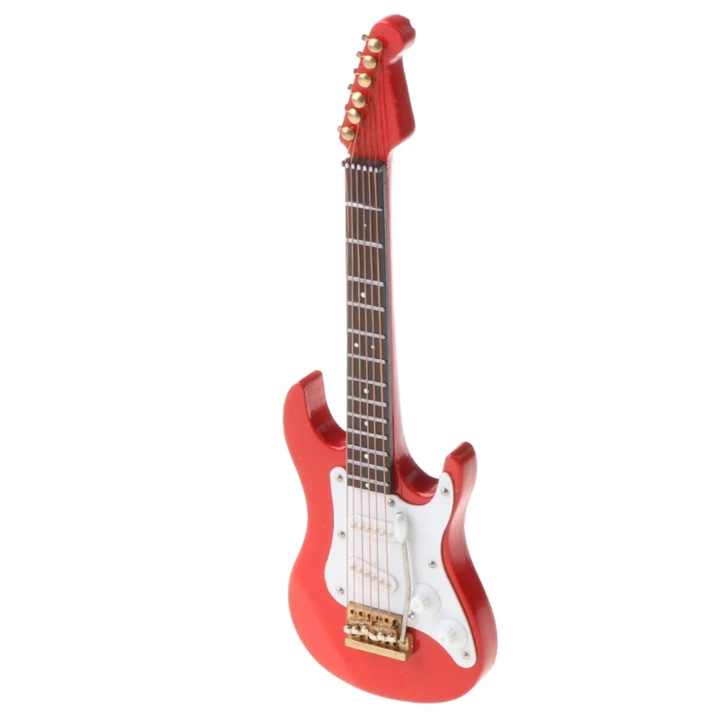 14cm mini elektrische gitarre modell miniatur guitarra replik musical instrument dekorative ornamente geschenk mit fall stehen free global shipping