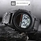 Часы наручные SKMEI Мужские Цифровые, модные спортивные цифровые водонепроницаемые со светодиодной подсветкой, с будильником и хронографом, в стиле милитари