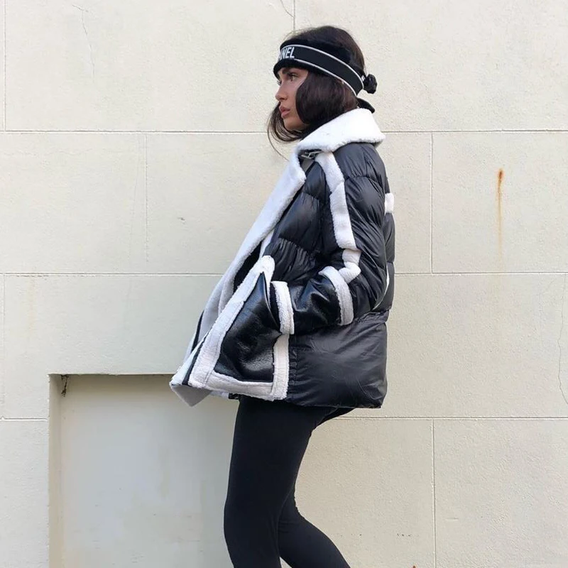 Парка женская с капюшоном зимняя свободная ярких цветов CEPRASK 2021 | Женская одежда