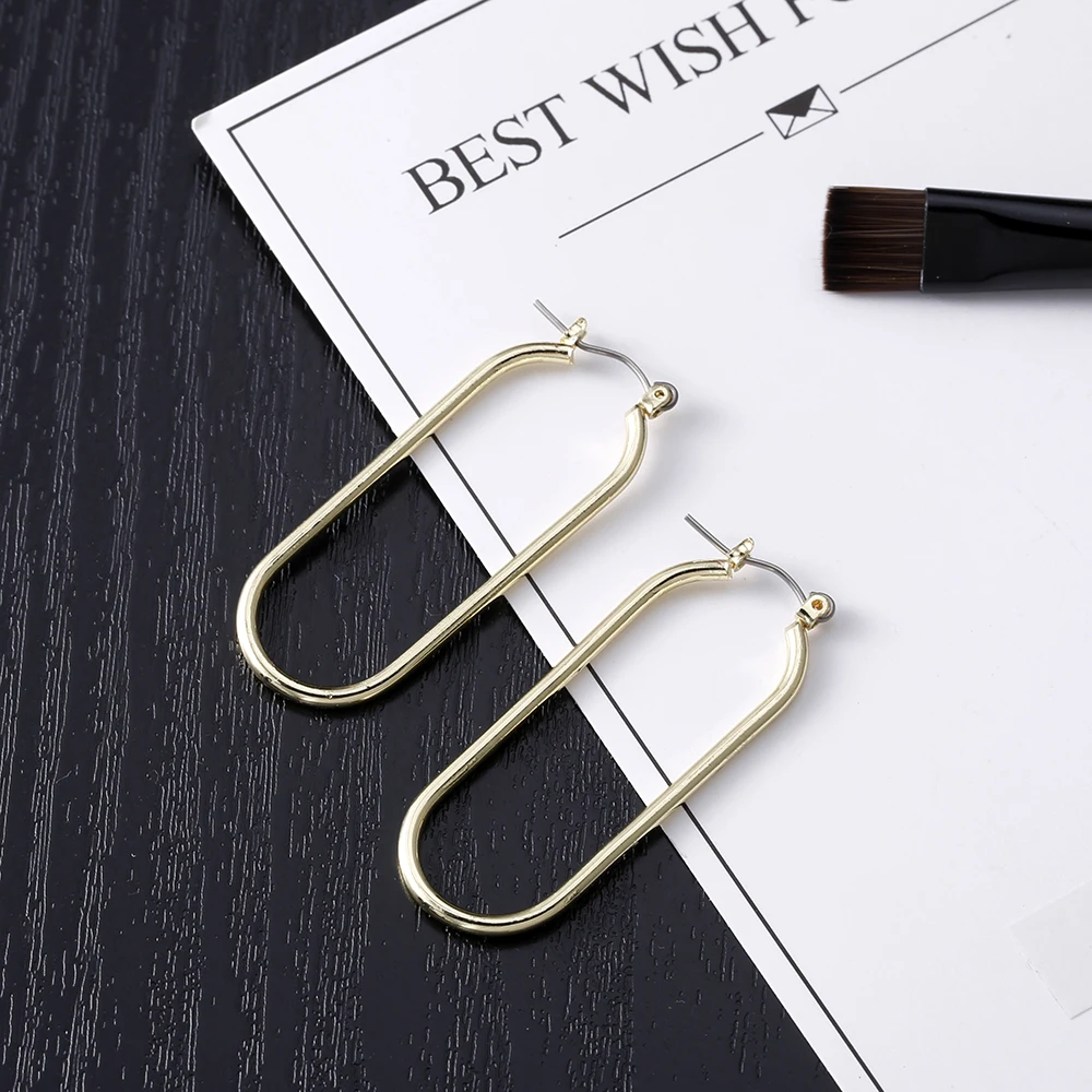 VIVILADY модные массивные квадратные большие серьги-кольца для женщин унисекс