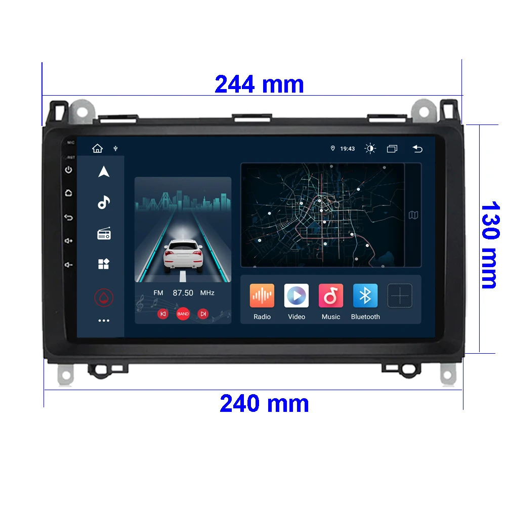 $133.76 DSP Carplay Android 11 Car Radio Stereo Player GPS Navi Head unit for Mercedes Benz B200 W169 W245 Viano Vito W639 Sprinter W906