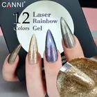 Лазерный Радужный Гель-лак CANNI 5 мл * 12 шт., 5 мл, баночка, высококачественный эффект хамелеона кошачий глаз, УФ-светодиодный Гель-лак для дизайна ногтей