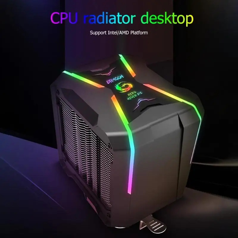 Great Wall G400 Dual Tower 4 тепловые трубы Mute ARGB Настольный ПК cpu кулер вентилятор