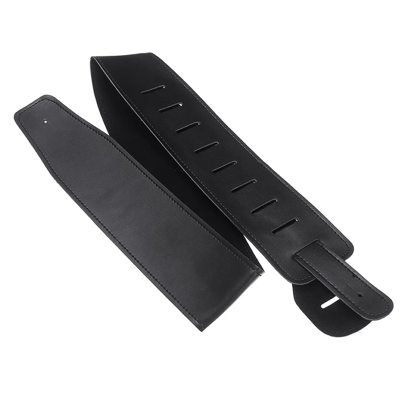 

1 PC Black Adjustable Soft PU Leather Thick Guitar Strap For Electric Acoustic Guitar Bass Shoulder Strap Accessories