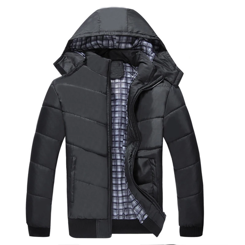 

Plus Size M-4xl 2020 New Brand Man Warm Winter Jacket Men Casual Slim Jackets With Hooded Parkas Homme Casaco