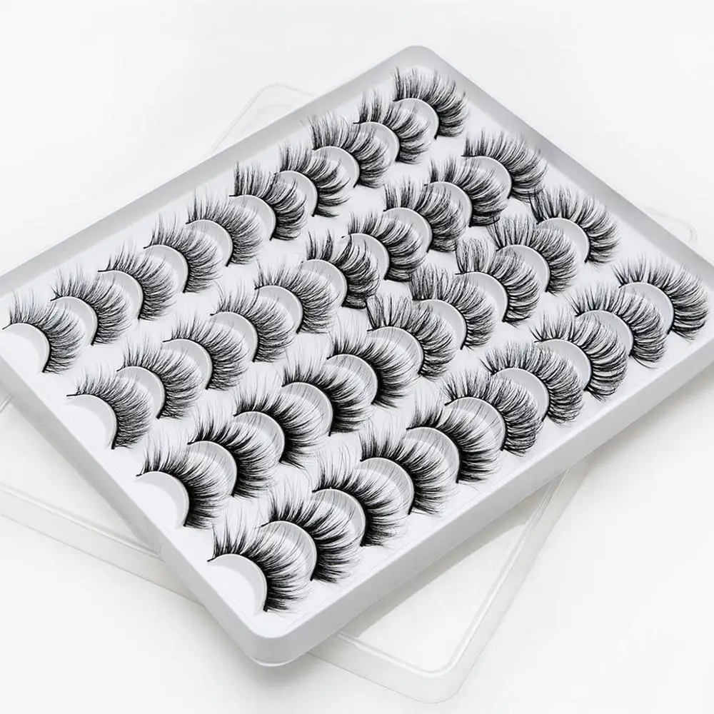 5/8/20 пар Ресниц 3D Натуральные Ложные Ручной работы Меховые Ресницы Мягкий Набор для наращивания ресниц макияж Cilios maquiagem on.