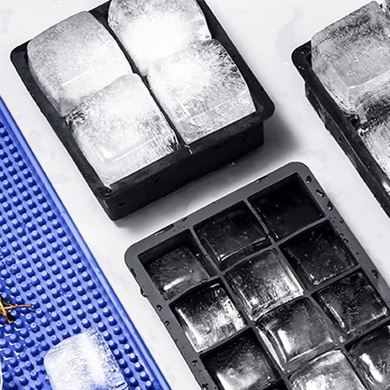 4/6/8 большой силиконовый лоток с формой для кубиков льда крышкой формы из пищевого