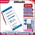 LOSONCOER 300 мАч Новый Батарея для Garmin Forerunner 35 361-00086-01 аккумулятор 3,7 V Замена мАч. аккумулятор 2-Отсоединяемый провод + Инструменты