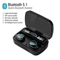 bluetooth 5 1 wireless headphone for iphone samsung huawei xiaomi hifi digital display earphone sport earbuds tws music headset