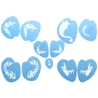 1 шт., мягкий трафарет под краску для глаз, многоразовый шаблон, тату, краски, инструменты для макияжа, сделай сам, дизайн, Хэллоуин, Рождество, вечеринка