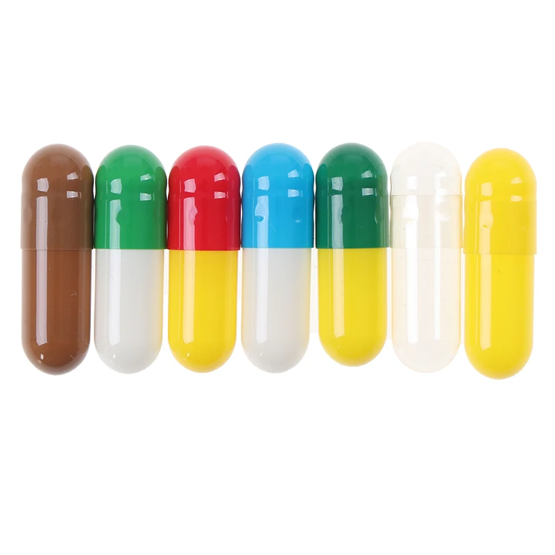 1000Pcs/bag Colorful Empty Medicine Capsule 0# Hard Gelatin Clear Kosher Gel For Pills Refill Storage | Красота и здоровье