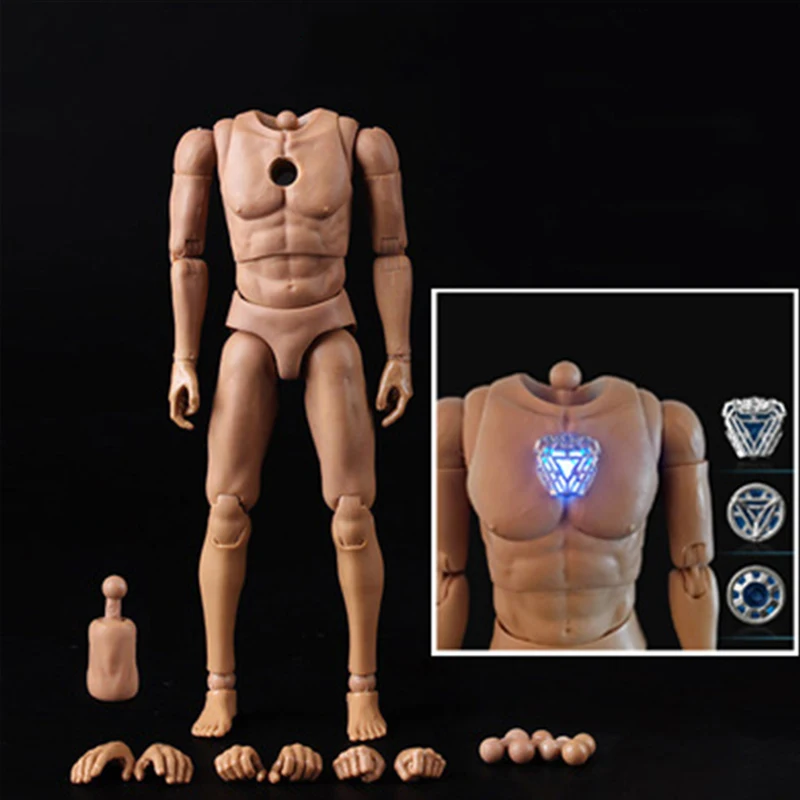 1/6 фигурка героя Сталь Тони светящийся корпус ST020 с нано реактор покрытый кожухом